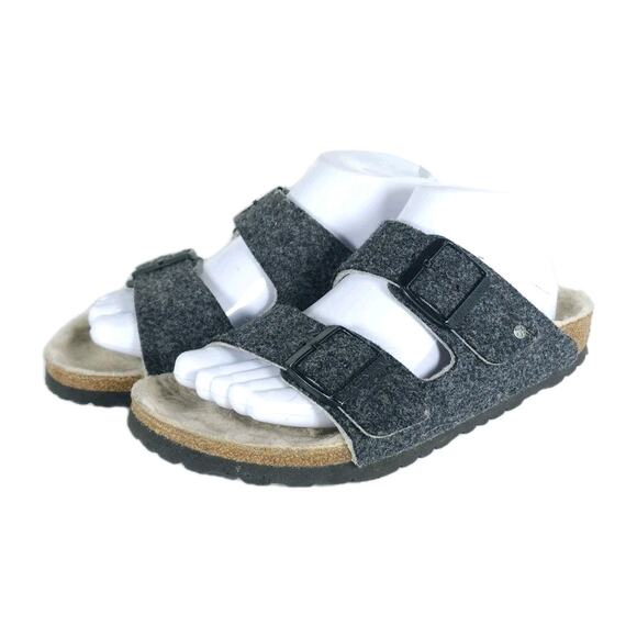 BIRKENSTOCK Women's Arizona Rivet EU39 US8 Gray Wool Flat Slide Sandals Shoes - Picture 1 of 16